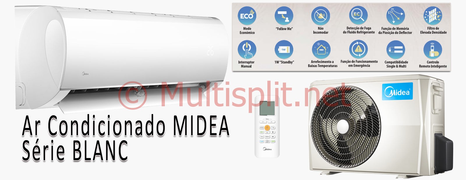 Ar Condicionado Midea - Serie Blanc